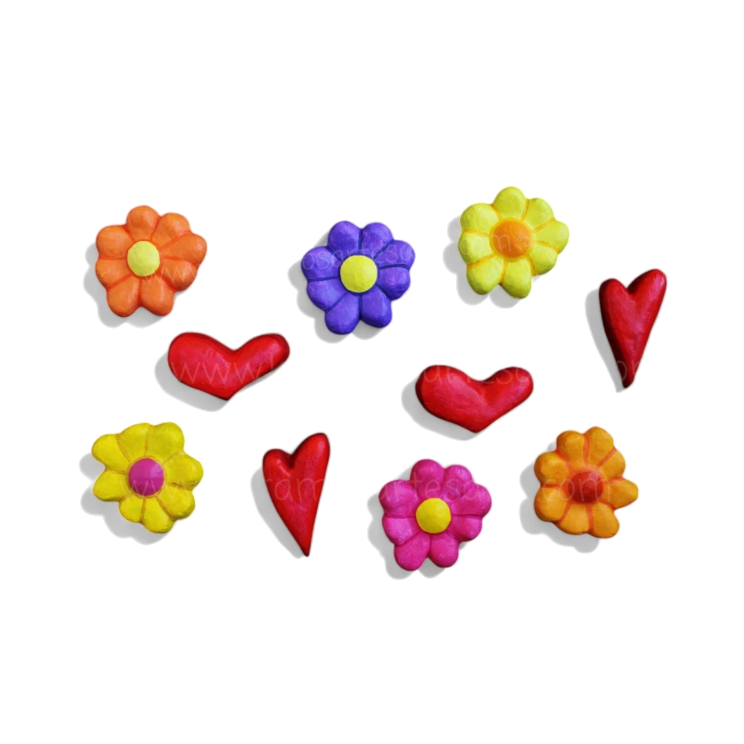 Colecciones-121-grupo-corazones-flores-imanes